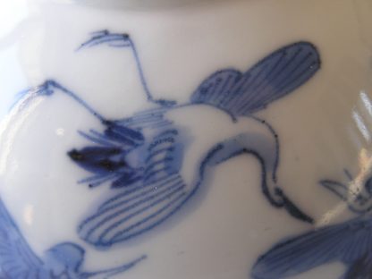 Chawan (lidded bowl) with cranes, 1800-1840 - Image 3