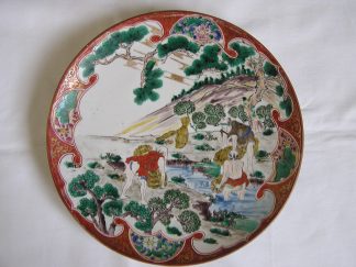 Plate with labourers carrying straw, 1868-1912