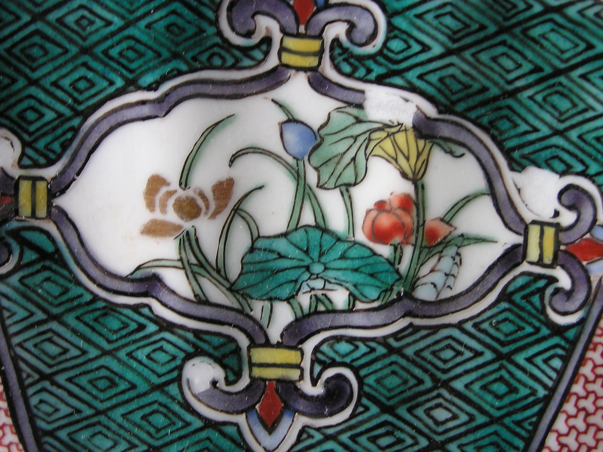 Kutani charger with festival, 1912-1926 - Image 8