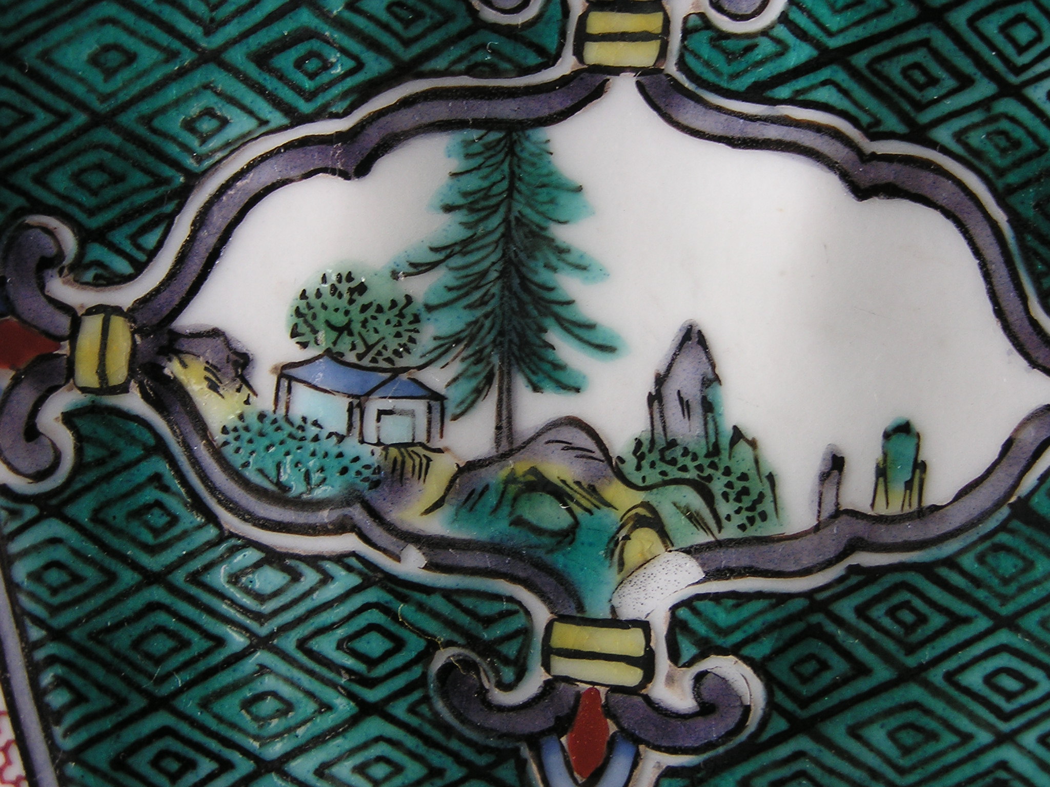 Kutani charger with festival, 1912-1926 - Image 9