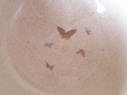 Satsuma cup and saucer with flowers and butterflies, 1900-1912 - Image 3