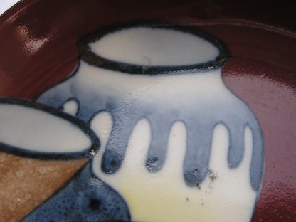 Hirado plate with jars in Nabeshima style (1850-1900) - Image 4