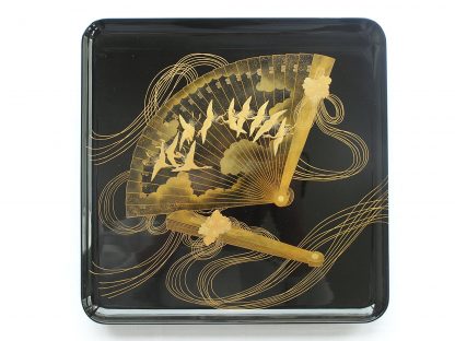Lacquer tray with fans, 1868-1912