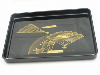 Lacquer tray with fans, 1900-1912