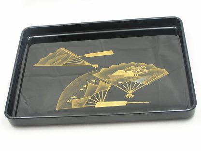 Lacquer tray with fans, 1900-1912