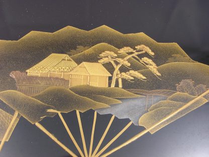 Lacquer tray with fans, 1900-1912 - Image 2