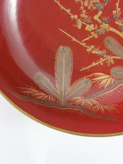 Lacquer bowl with pine branches, 1868-1912 - Image 5