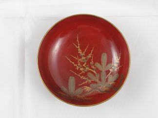 Lacquer bowl with pine branches, 1868-1912