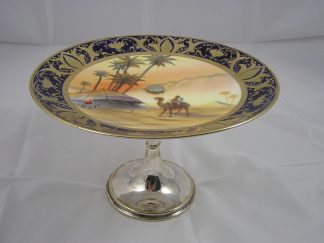 Noritake tazza with desert scene, 1900-1920