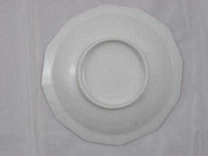 12-sided Hirado plate with relief cockerel, 1850-1900 - Image 5