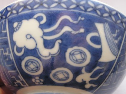 Chawan (lidded bowl) with abstract designs, 1820-1860 - Image 3