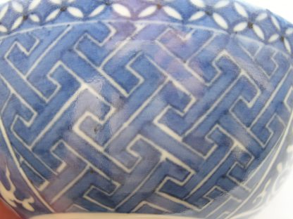 Chawan (lidded bowl) with abstract designs, 1820-1860 - Image 5