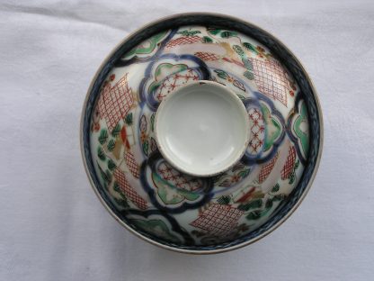 Chawan (lidded bowl) with landscape, 1750-1780 - Image 4