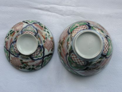 Chawan (lidded bowl) with landscape, 1750-1780 - Image 5