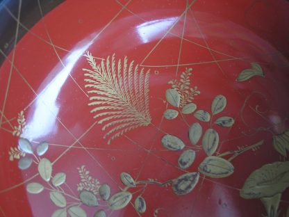 Lacquer chawan with floral decoration, 1868-1912 - Image 7