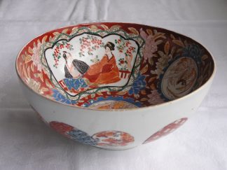 Bowl with Heian period couple, 1850-1870