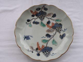 Eight-lobed plate with grapes, 1780-1810