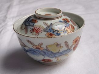 Lidded bowl with sea shells, 1830-1870