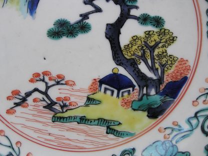Kutani plate with landscape marked "fuku", 1900-1912 - Image 2