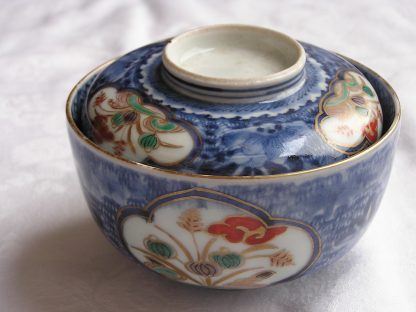 Lidded bowl (chawan) with floral design, 18th century