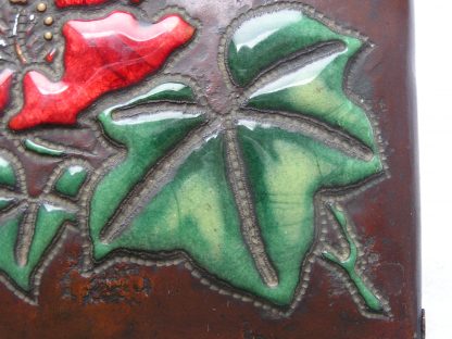 Copper box with cloisonné hibiscus, 1900-1920 - Image 3
