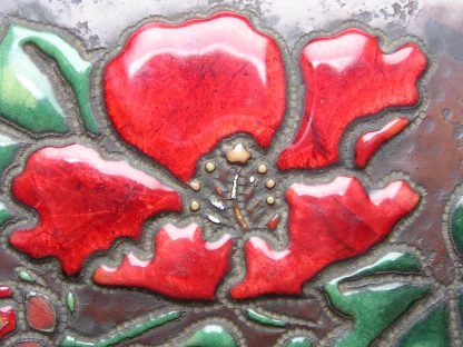 Copper box with cloisonné hibiscus, 1900-1920 - Image 2