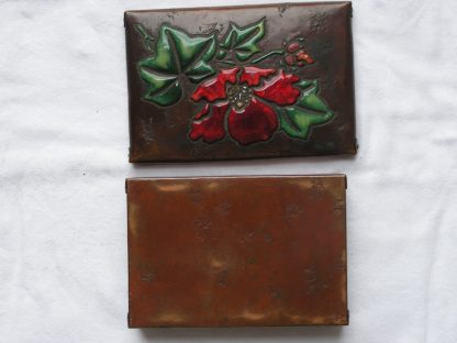 Copper box with cloisonné hibiscus, 1900-1920 - Image 5