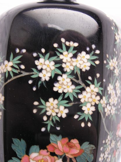 Cloisonné vase with flowers, 1900-1912 - Image 3