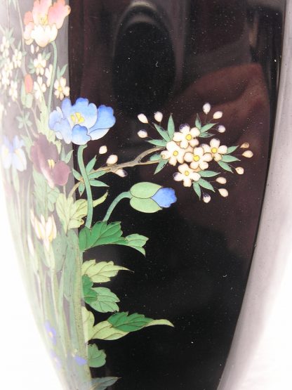 Cloisonné vase with flowers, 1900-1912 - Image 8