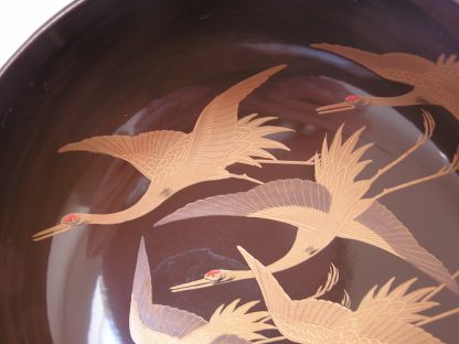 Lidded bowl with pine branches and cranes, 1868-1912 - Image 3