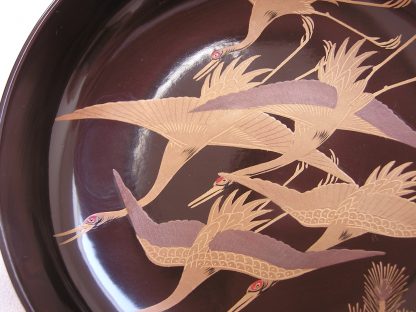 Lidded bowl with pine branches and cranes, 1868-1912 - Image 2