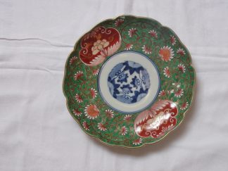 Floral eight-lobed plate, 1840-1860