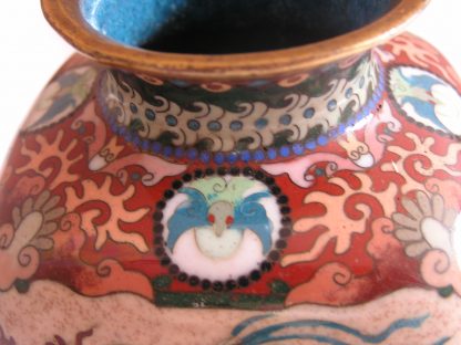 Square vase with phoenixes and dragons, 1890-1910 - Image 5
