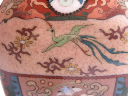 Square vase with phoenixes and dragons, 1890-1910 - Image 3