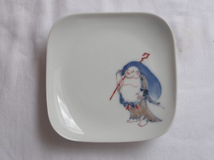 Square plate with hotei, Kakiemon XII (1917-1963)