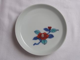 Small Imaemon plate with floral decoration, 1950-1970