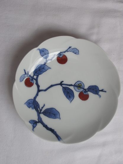Plate with persimmon plant, Kakiemon XIII (1963-1982)