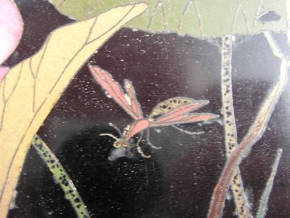 Plaque with lotus flowers and insects, 1890-1912 - Image 2