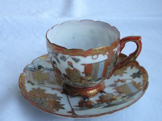 Kutani cup and saucer marked "Watano", 1880-1900