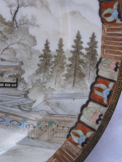 Plate with temple scene marked "Nakamura", 1912-1926 - Image 4