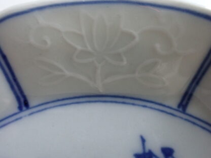 Small plate with flowers in relief and landscape, 1868-1912 - Image 3