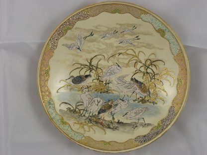 Satsuma plate with herons, 1868-1912
