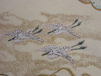 Satsuma plate with herons, 1868-1912 - Image 5