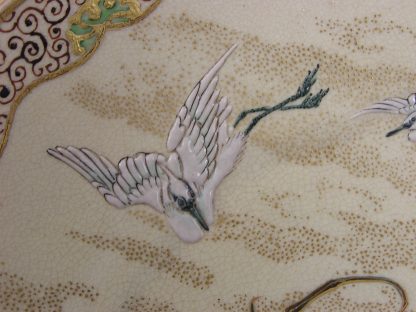 Satsuma plate with herons, 1868-1912 - Image 4