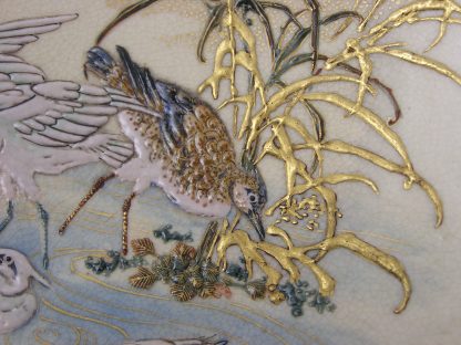 Satsuma plate with herons, 1868-1912 - Image 7