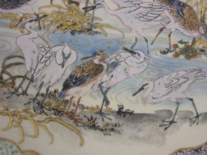 Satsuma plate with herons, 1868-1912 - Image 3