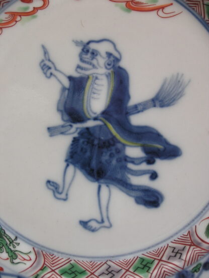 Plate with sage carrying broom, 18th century - Image 2