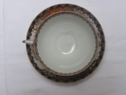 Koransha cup and saucer with floral and abstract designs, 1880-1900 - Image 8