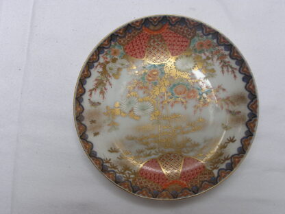 Koransha cup and saucer with floral and abstract designs, 1880-1900 - Image 2