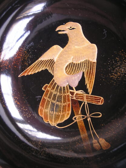 Lacquer chawan with bird of prey, 1868-1912 - Image 7